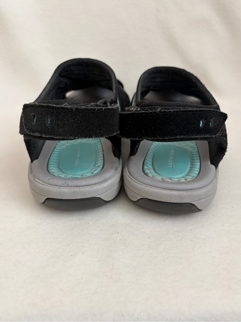 Lands' End Black and Teal Closed-Toe Sport Sandals - Picture 6 of 6